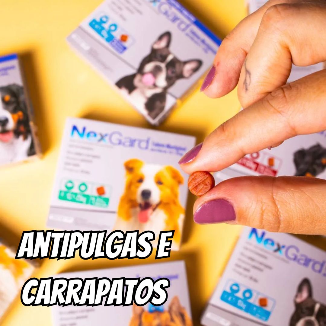 Seleção de tablete NexGard Antipulgas e Carrapatos para Cães 2Kg até 60Kg