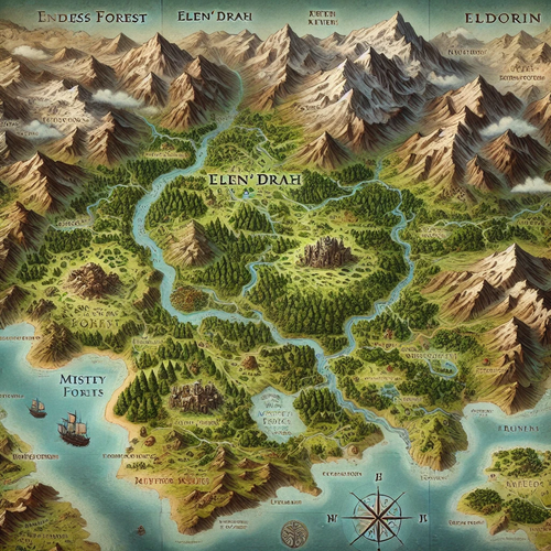 DALL·E 2025 03 09 17.56.37 A detailed fantasy map of Sylvaria, the Verdant Kingdom. The map should f.png