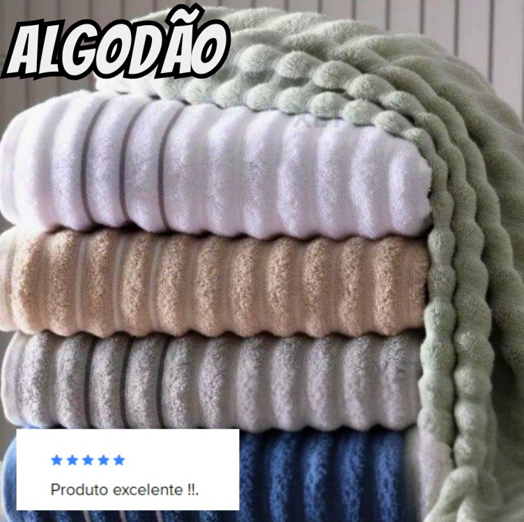 Jogo De Toalha Volumosa 4 Peças Jacquard 100% Algodão