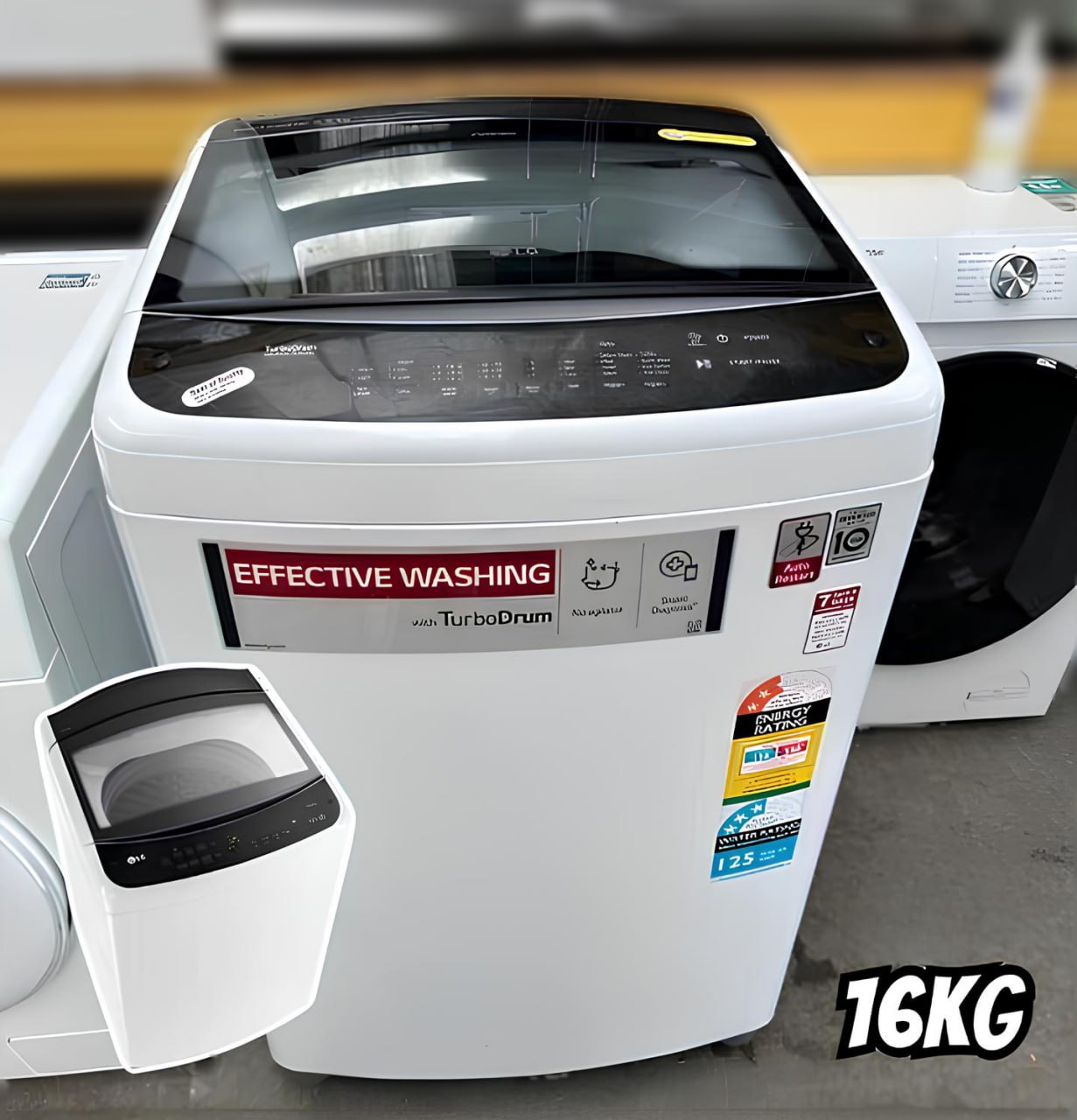 Lavadora de Roupas LG Automática WT16WV6 com Inteligência Artificial AIDD e Porta com Fechamento Suave 16kg – Branca