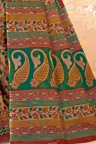 URTA PANKHI Fire Brick Pallu View.png