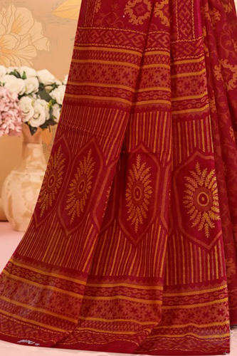 URTA PANKHI Mandarian Orange Pallu View.png