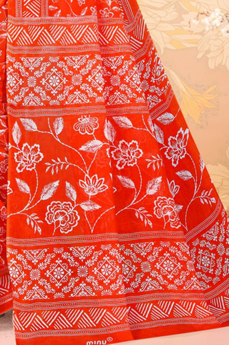 URTA PANKHI Orange Red Pallu view.png