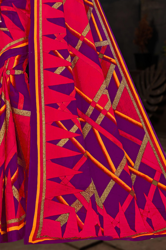 Nargis vol 4 Tyrian Purple Pallu View.png