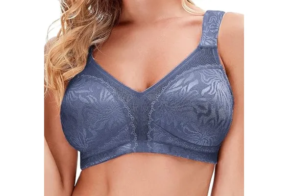Wingslove Women's Wireless Minimizer Bra Plus Size Non-Padded Soft Full Figure Bra