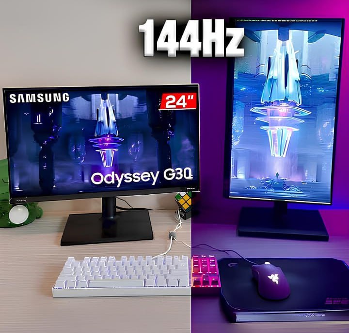Monitor gamer Samsung Odyssey G30 S24BG30 24″ preto 100V/240V