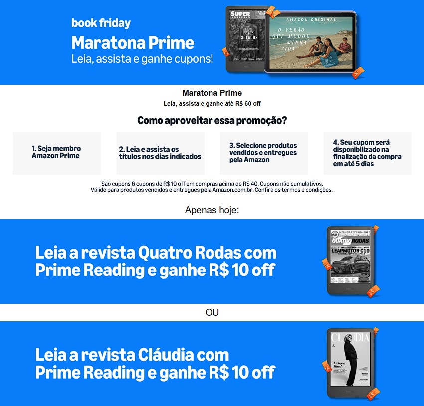 Maratona Book Friday – Ganhe cupom de R