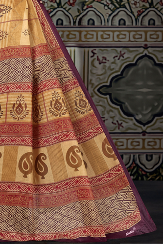 SUNHERI COTTON CHIKU Blackberry Pallu View.png