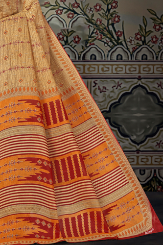 50695 SUNHERI COTTON CHIKU Falu Red Pallu View.png
