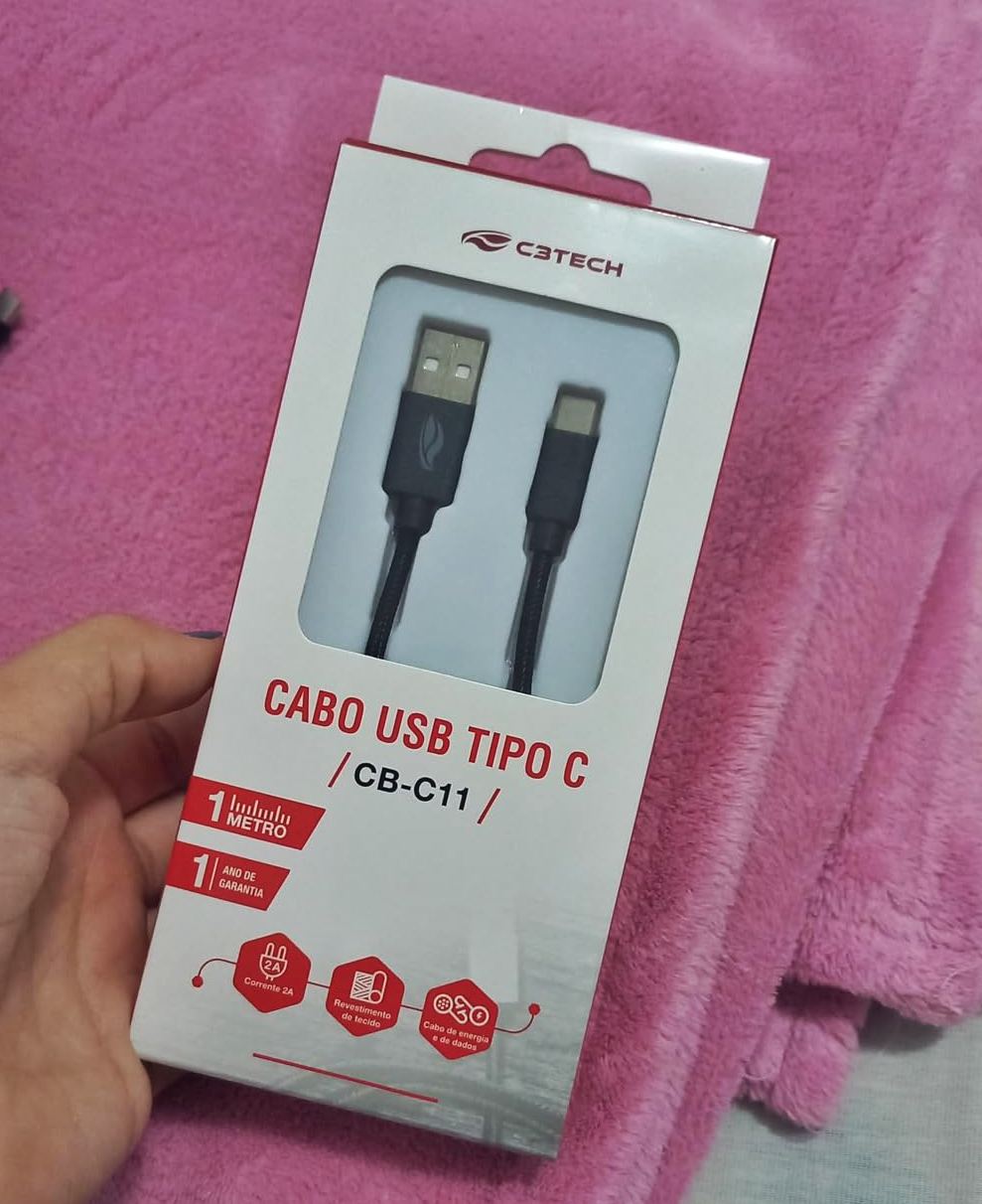 Cabo USB, C 1 M, 2 A, Cb-C11Bk, C3Tech