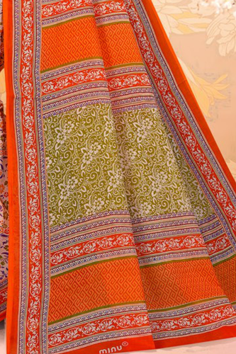 URTA PANKHI Persimmon Orange Pallu VIew.png
