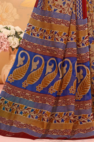URTA PANKHI Bule Maroon Pallu View.png