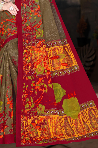 Nargis vol 4 Tobacco Brown Pallu View.png