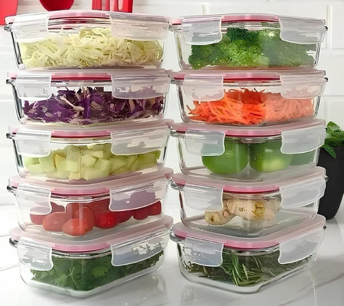 Kit 10 Potes Vidro 640ml Hermético Marmita.jpg