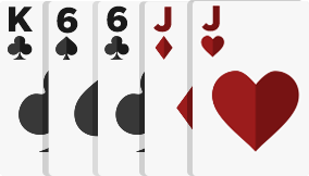 9GAMING Poker Two Pair Card