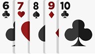 9GAMING Poker Straight Card