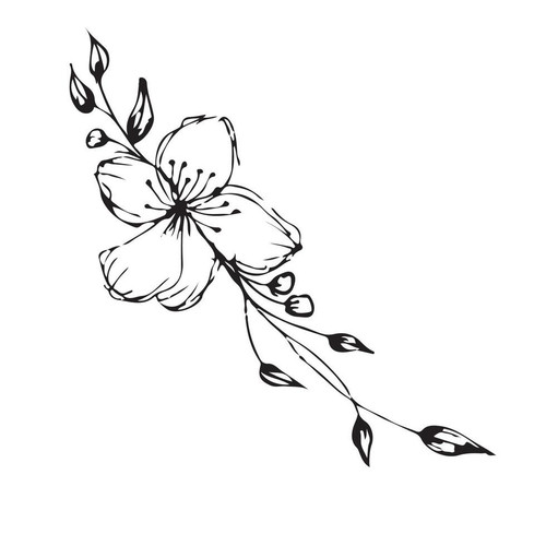 hand drawn flowers for decoration line art hand drawn flowers in vintage style free vector (1).jpg