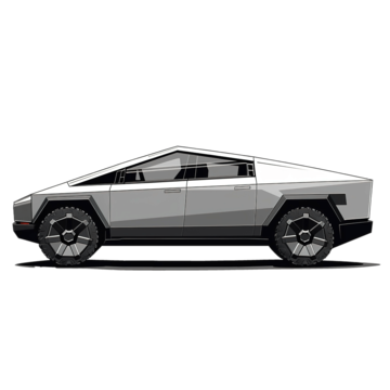 pngtree tesla cybertruck with a stealth bomber fighter jet style body kit png image 12727295.png