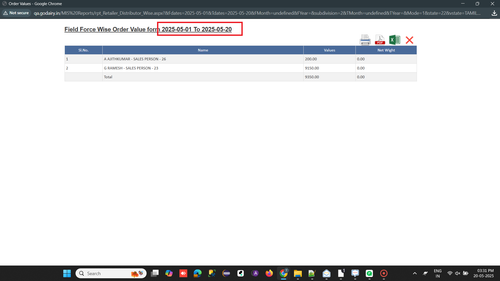 R1 R6. MIS Report Retailer Distributor Wise View Change the Date format from 'yyyy mm dd' to 'dd mm .png