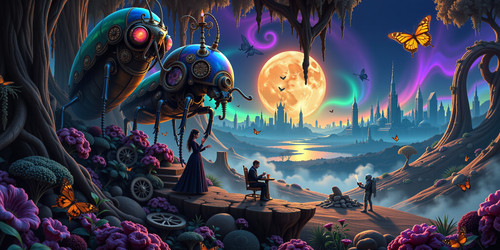 A surreal dreamlike scene with intricate details and a touch of steampunk fantasy Whispering shadows.jpg