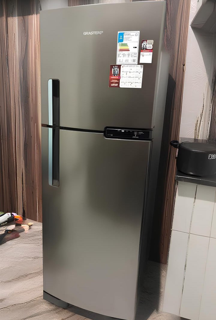 Geladeira Brastemp Frost Free Duplex 375 Litros Cor Inox 127V