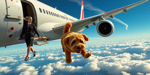  A tumultuous scene at high altitude features a sprawling passenger jet cruising through a pristine .jpg