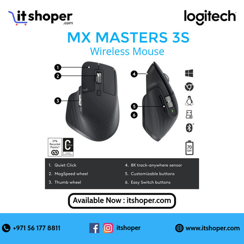 Logitech MX Master 3S Wireless Mouse – High performance, eco friendly tech from itshoper.com, the be.jpg