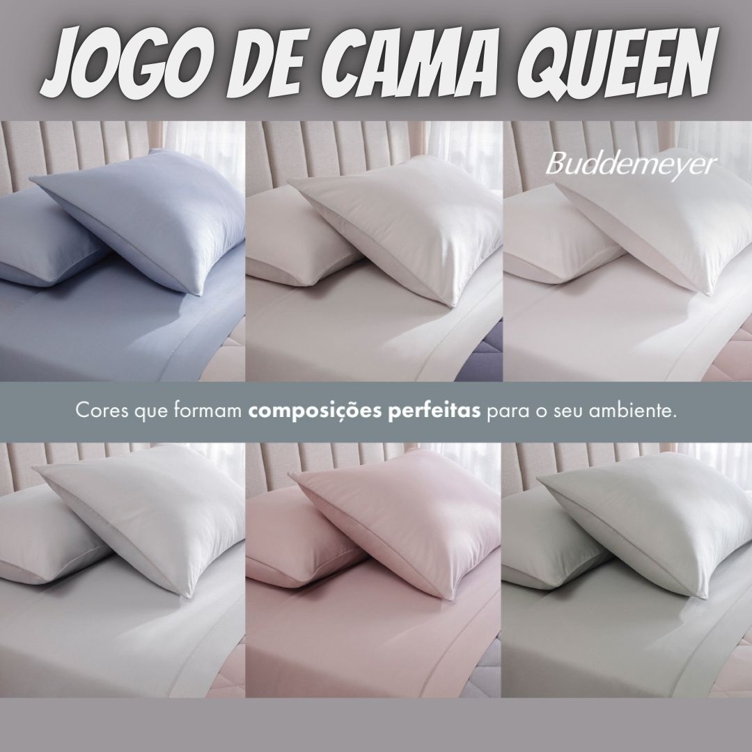 Jogo De Cama Queen Buddemeyer Cotton Essential