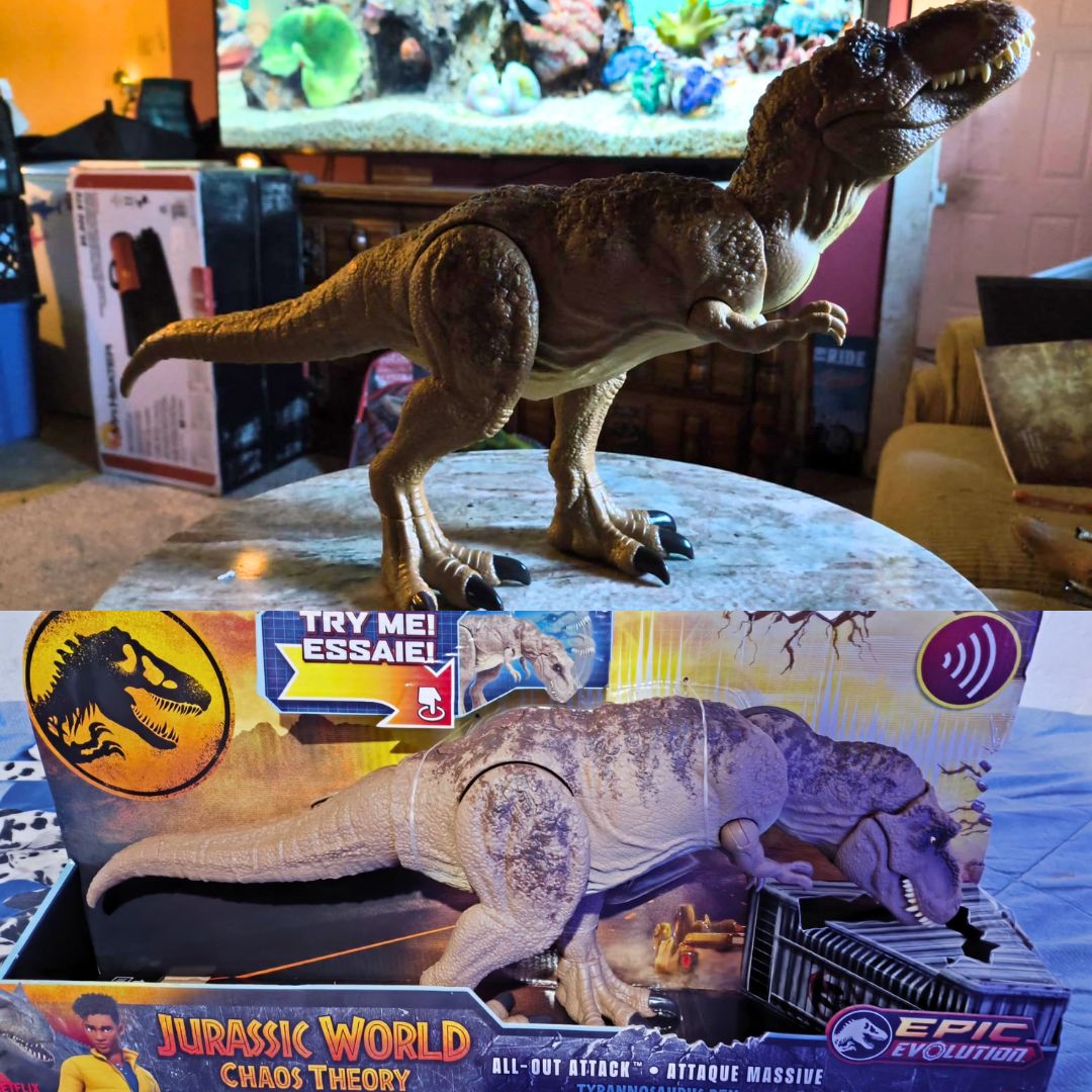 Jurassic World, Dinossauro de Brinquedo, Ataque Total T. Rex, Conexão com Jogo de Realidade Aumentada, Para Crianças a Partir de 4 Anos, Mattel Jurassic World, Dinossauro de Brinquedo, Ataque Total T. Rex, Conexão com Jogo de Realidade Aumentada, Para Crianças a Partir de 4 Anos, Mattel