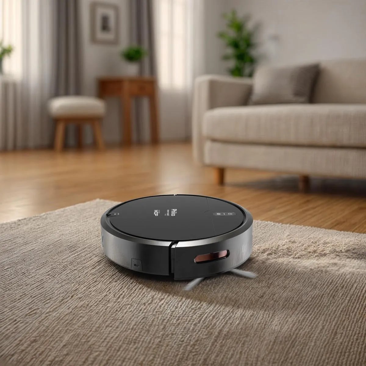 Aspirador de pó robô philco 3 em 1 pas23 Com Mop Bivolt Preto