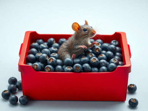 www.naked-ai.art - A red box of blue berries with a rat dancing inside.jpg