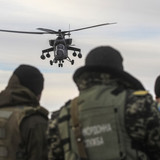Troops and Helicopter
