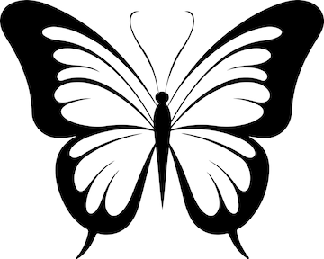 butterfly silhouettes icon simple flat butterfly vector illustration 160901 6200.png