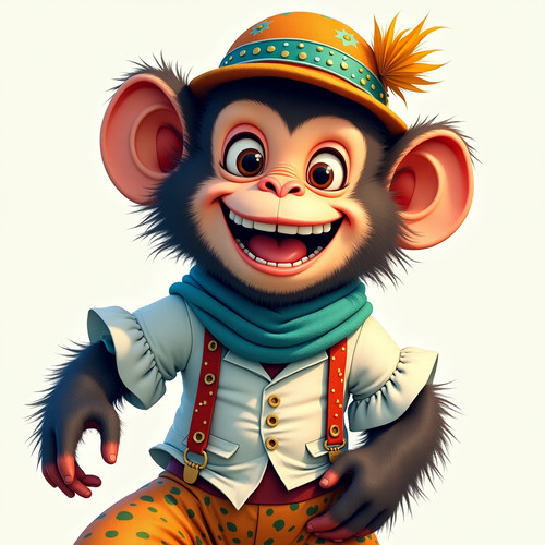 Flux Dev A vibrant and playful monkey dressed in an animated s 3.jpg