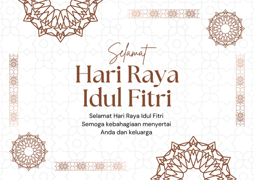 Putih Cokelat Islami Kartu Ucapan Selamat Hari Raya Idul Fitri.png