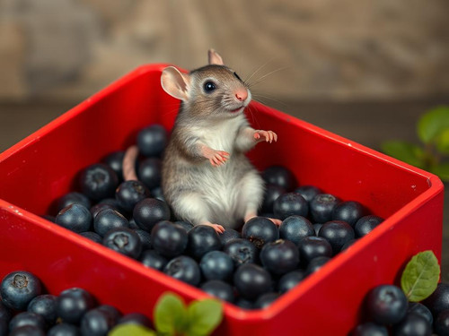 www.naked-ai.art - A red box of blue berries with a rat dancing inside.jpg
