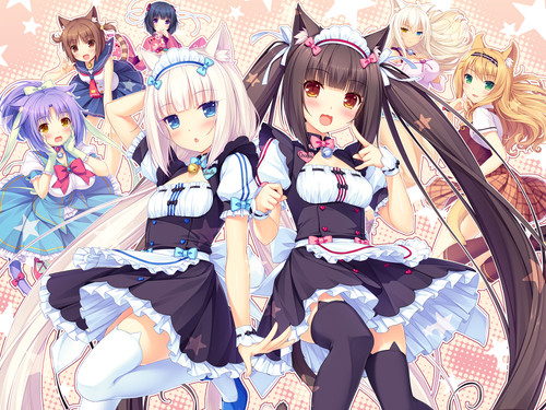 Konachan.com 185106 animal ears black hair blue eyes blush brown eyes catgirl loli long hair maid ne.jpg