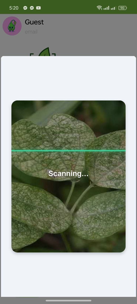 CropCare Scanning Screen