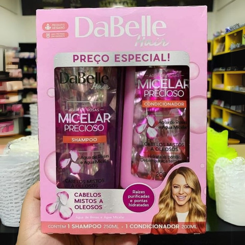 Kit Shampoo + Condicionador Dabelle Micelar Precioso 450Ml.jpg