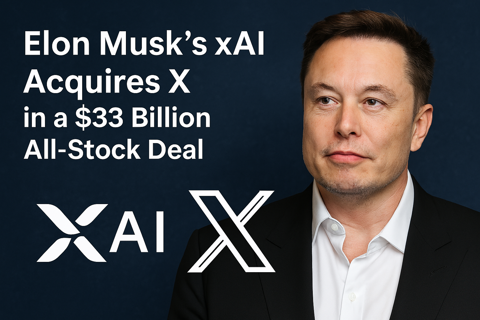 Elon Musk’s xAI Acquires X in a $33 Billion All-Stock Deal