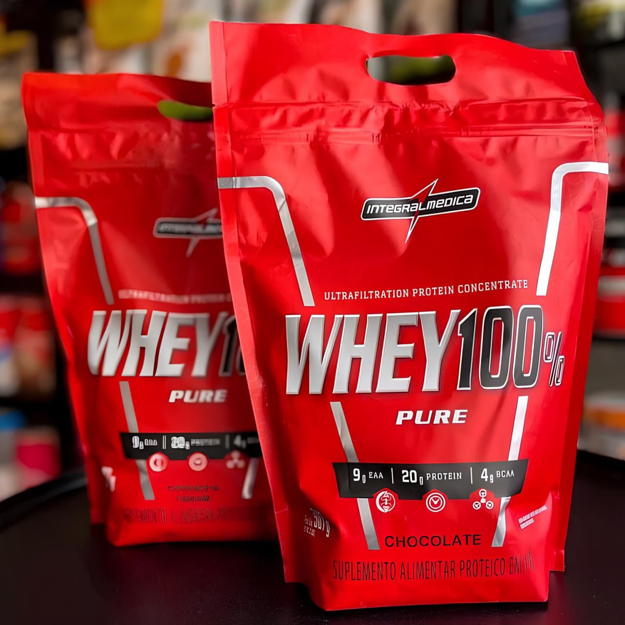 Whey 100% Pure Pouch 900g Chocolate Integralmédica