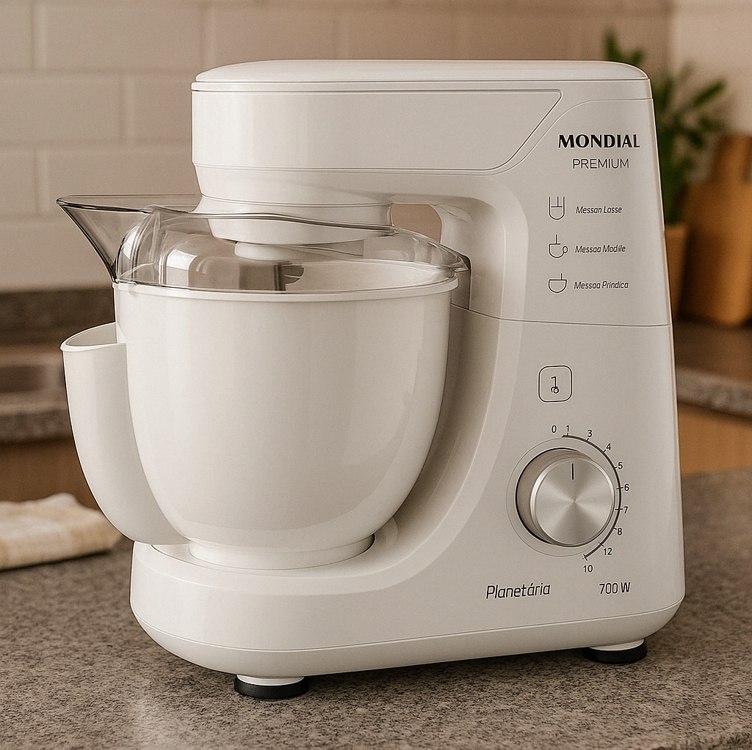 Batedeira Planetária, Mondial, Branco/Inox, 700W, 220V – BP-01P-W