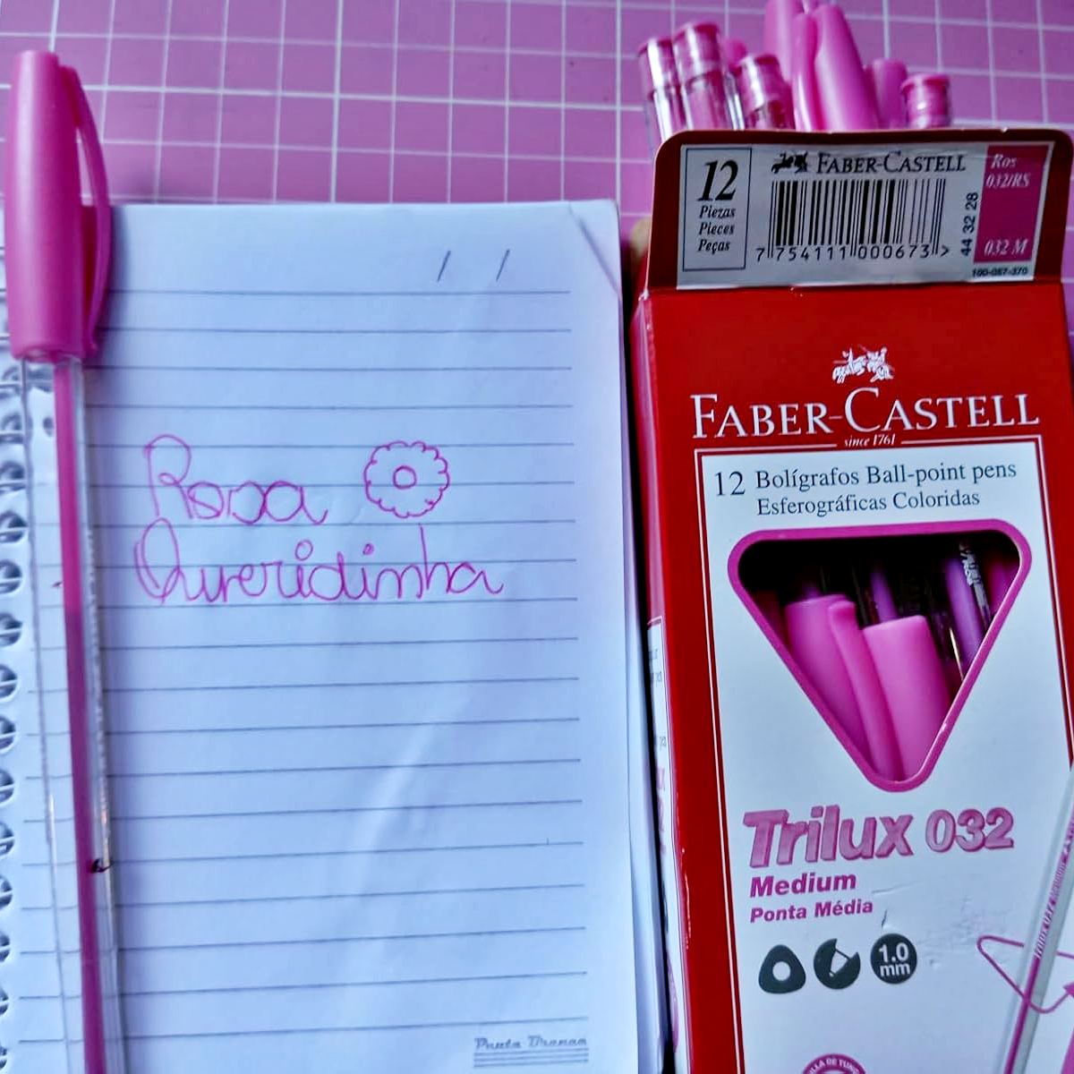 Caneta Trilux Colors 032 1.0 mm 12 Unidades, Faber-Castell, Rosa