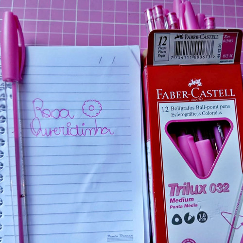 Caneta Trilux Colors 032 1.0 mm 12 Unidades, Faber Castell, Rosa.jpg