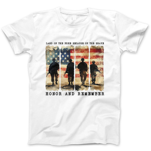 Photograph of four blank t-shirts greys beige and army green. Clipping path included. Ready for your.jpg