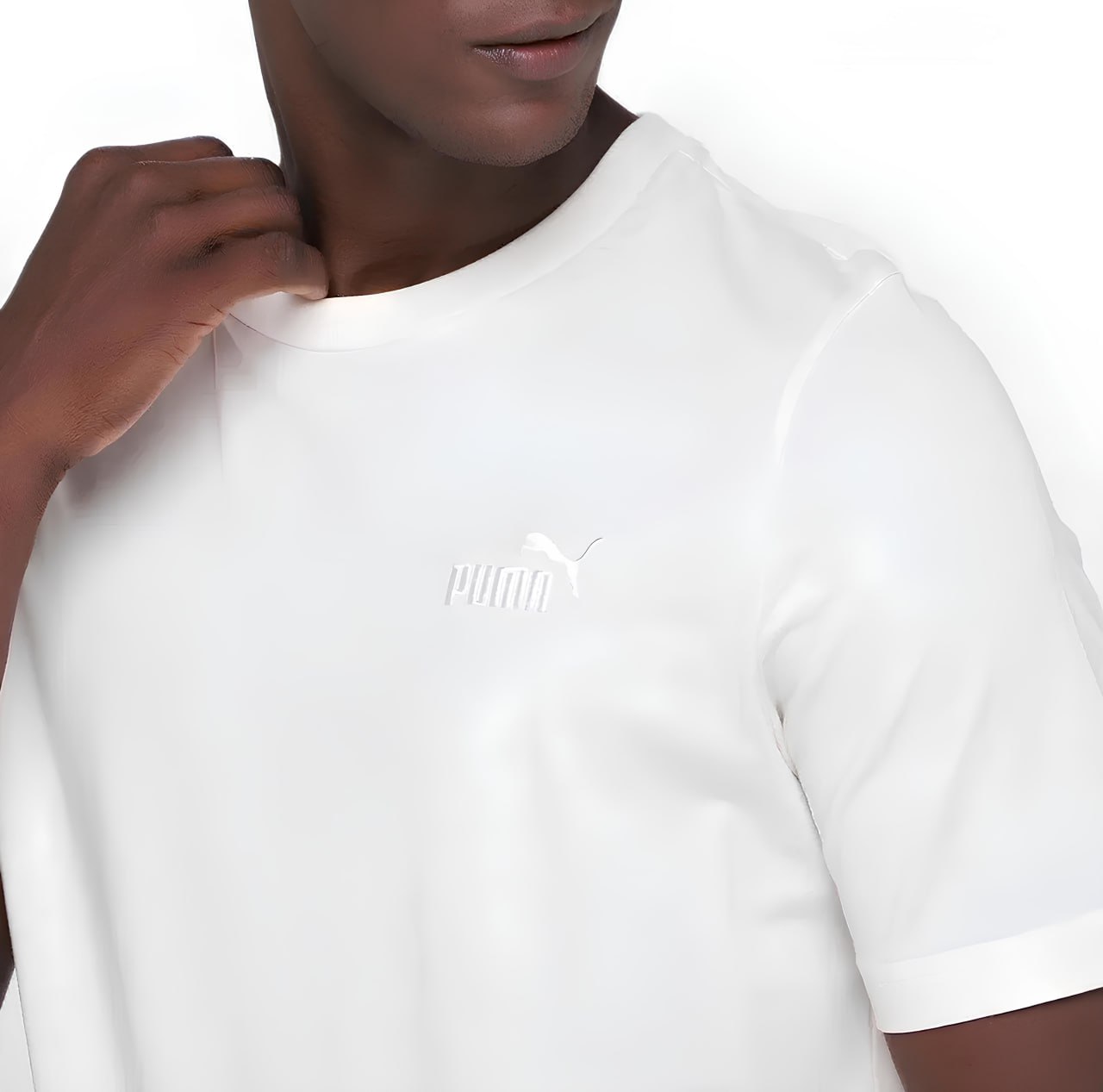 Camiseta Puma Small n. 1 Logo S Masculina – Off White