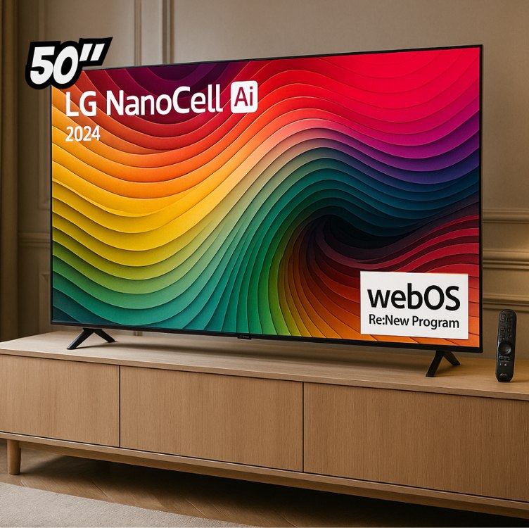 Smart Tv 4k 50 LG Nanocell 50nano80t Processador 5 Ger7 Ai