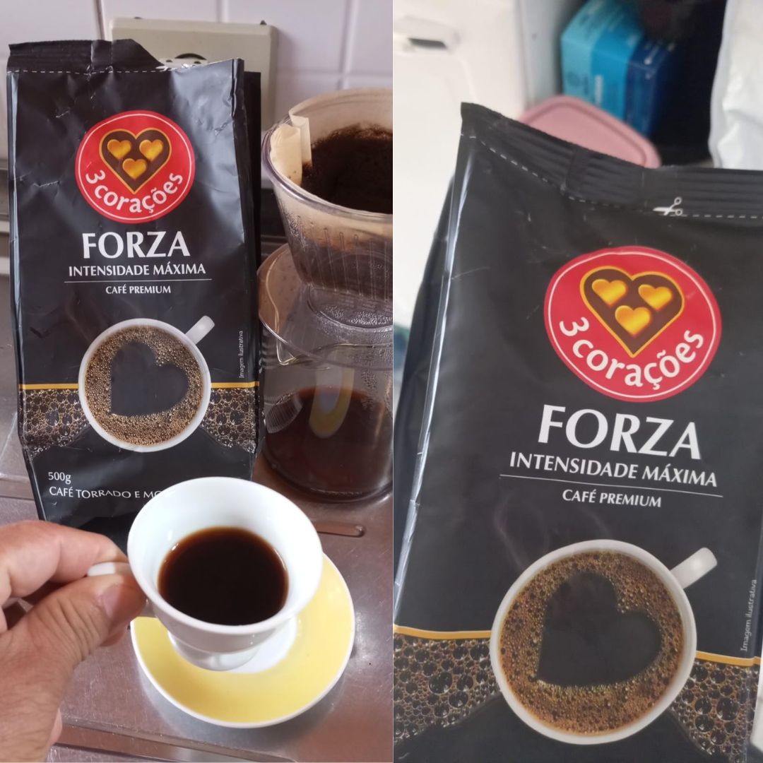 3 Corações Café Torrado e Moído Premium Forza Intensidade Máxima, 500g