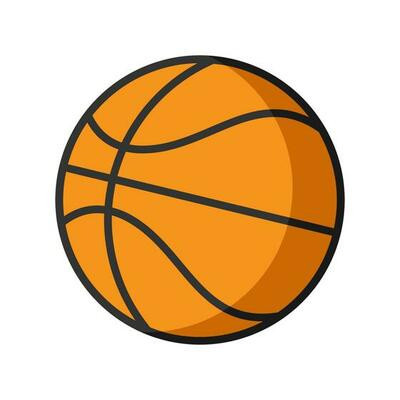 single cartoon basketball ball back to school vector.jpg