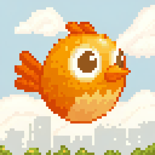  a small round cartoon style bird designed for a.png